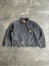 Distressed Black Flannel Lined Detroit Carhartt Jacket™